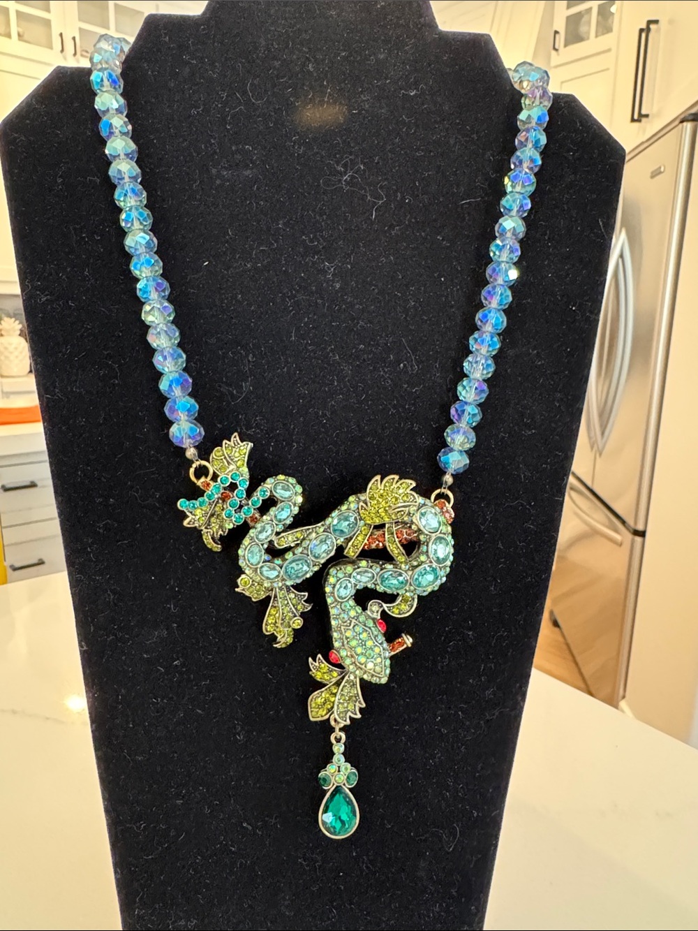Statement Rhinestone Snake  Necklace